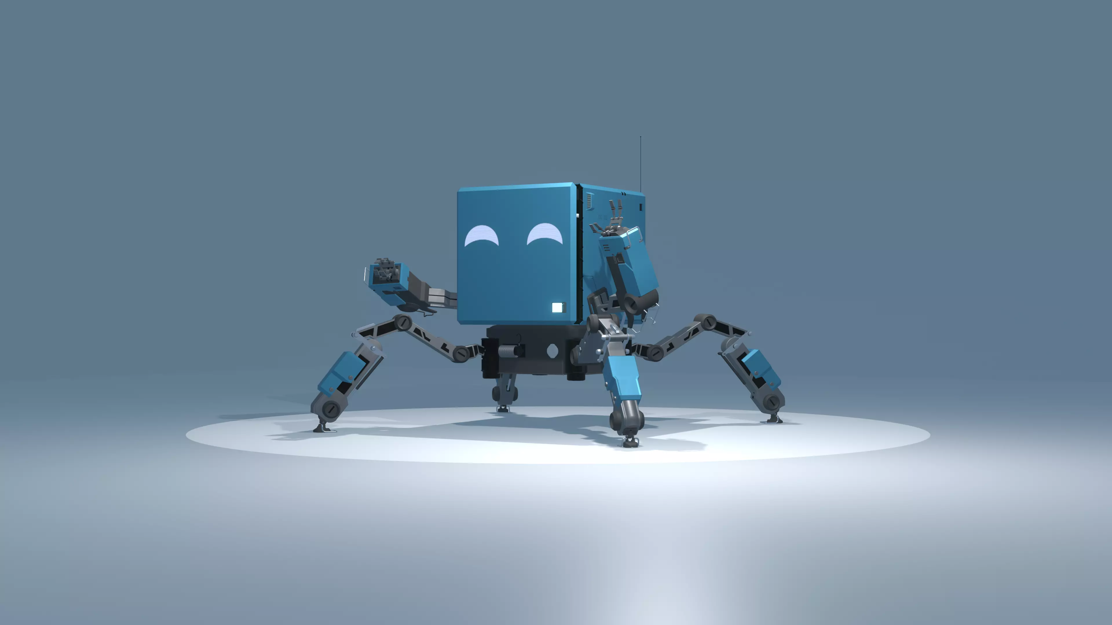 Sprinkles the bot - low poly sci-fi robot 3D model Low-poly 3D model