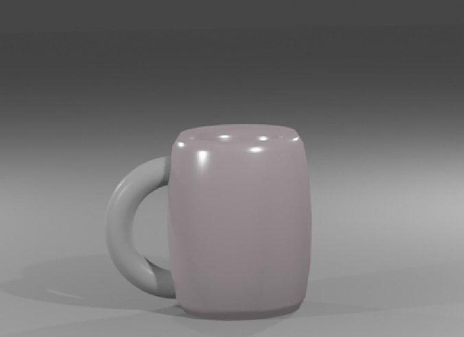 3D Mug beer Low-poly 3D model