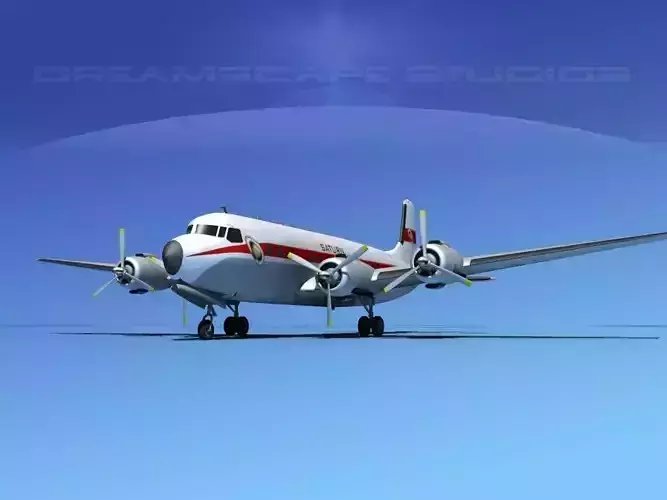 Douglas DC-7B Saturn 3D model