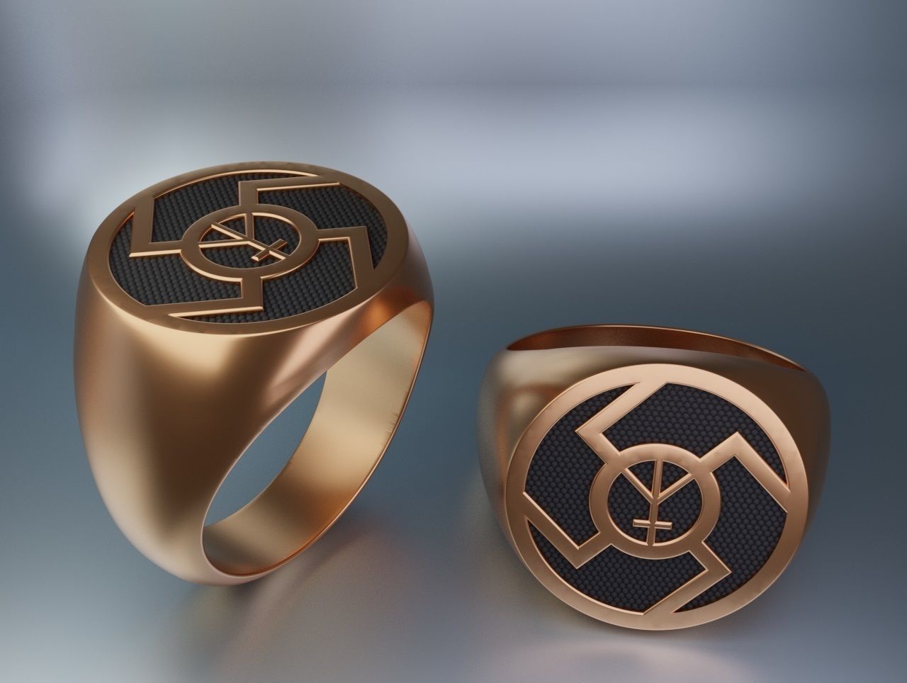 Ss Runes Rings rings with runes 3D model 3D printable | CGTrader