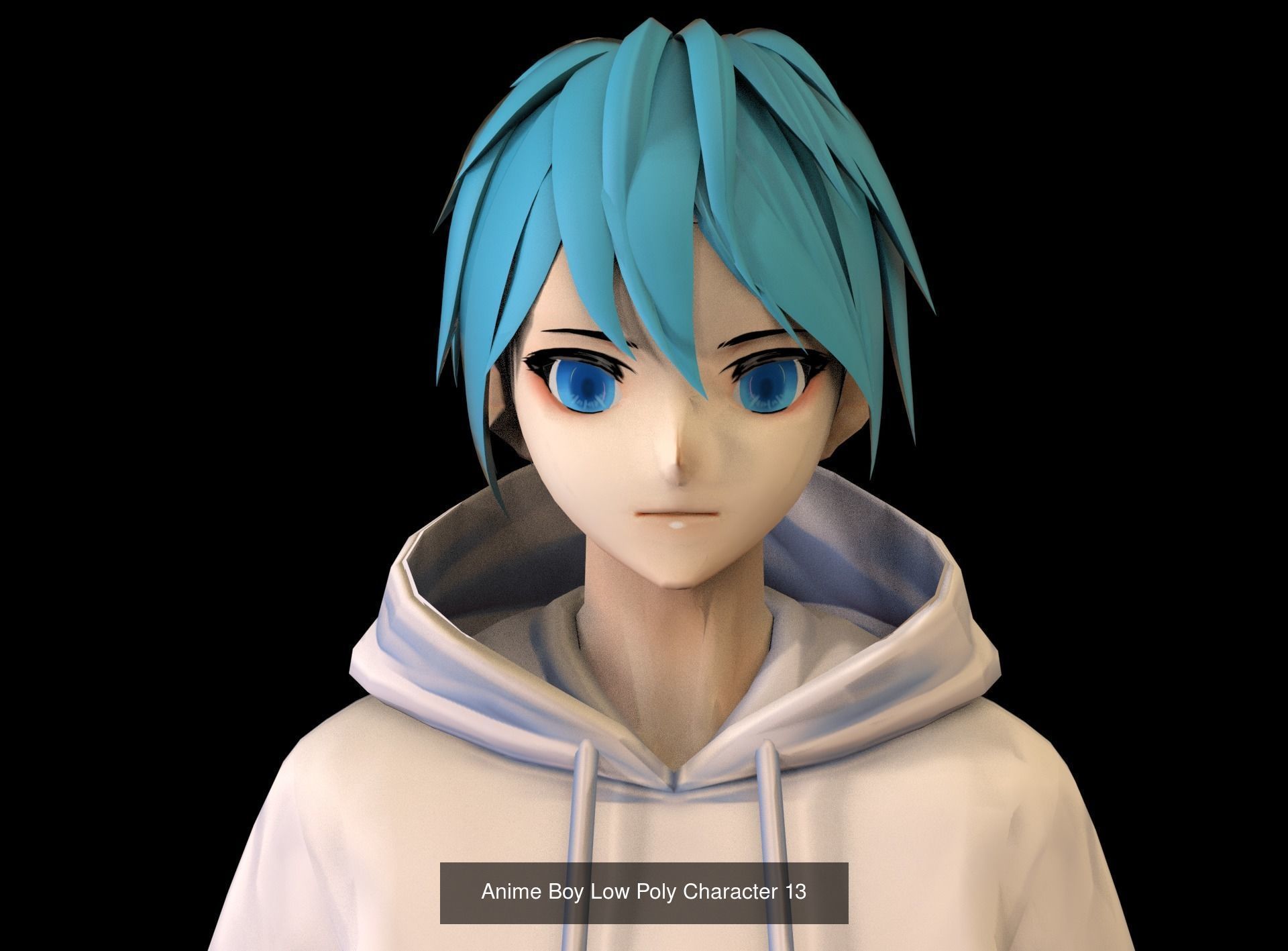 2 Anime Low Poly Characters DPack 6 3D Model Collection_3