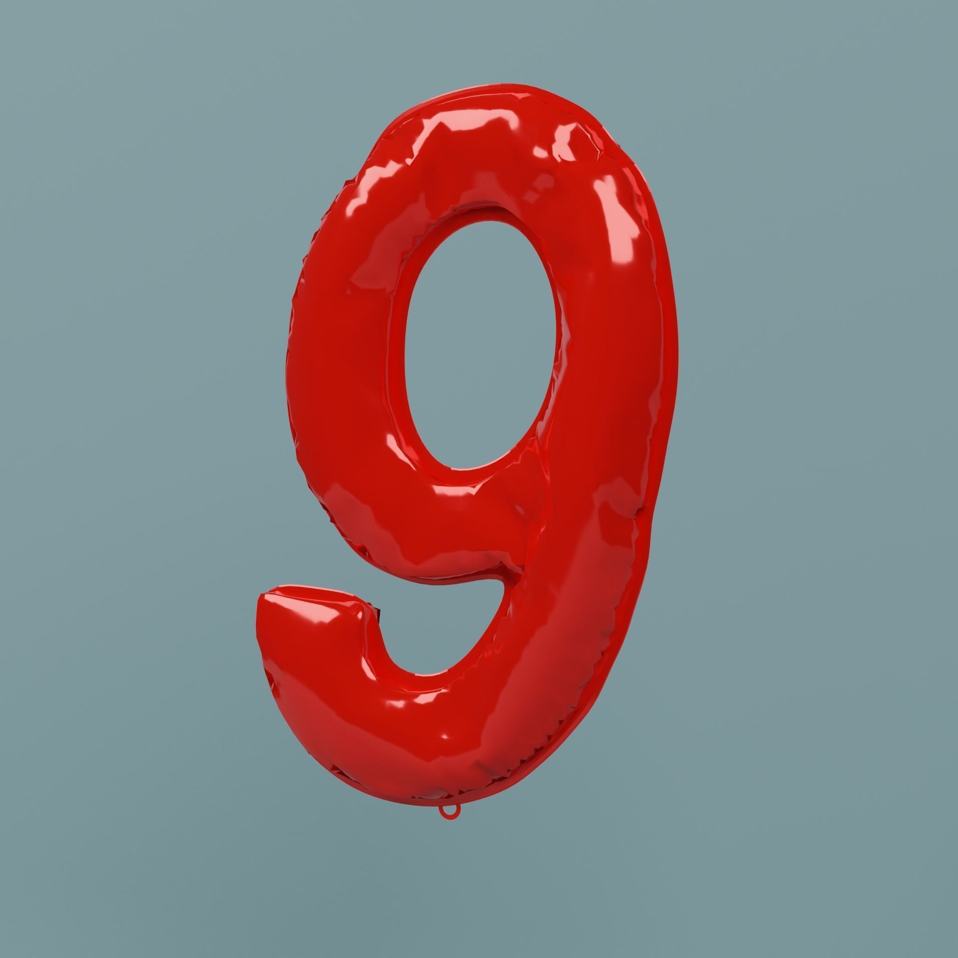 NUMBER 9 BALLOON 3D model_3
