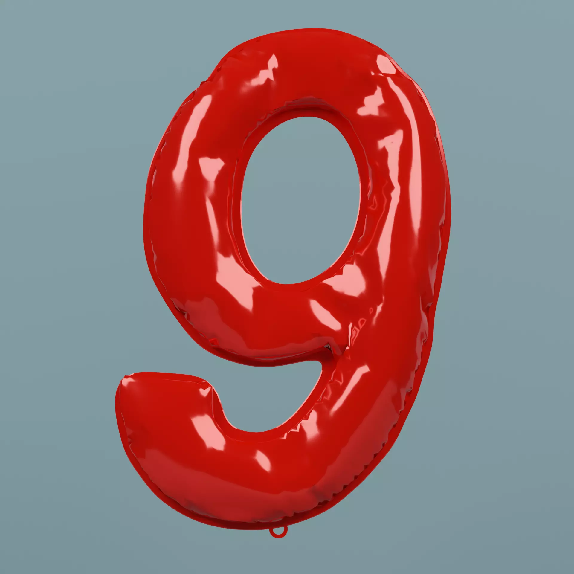 NUMBER 9 BALLOON 3D model_0