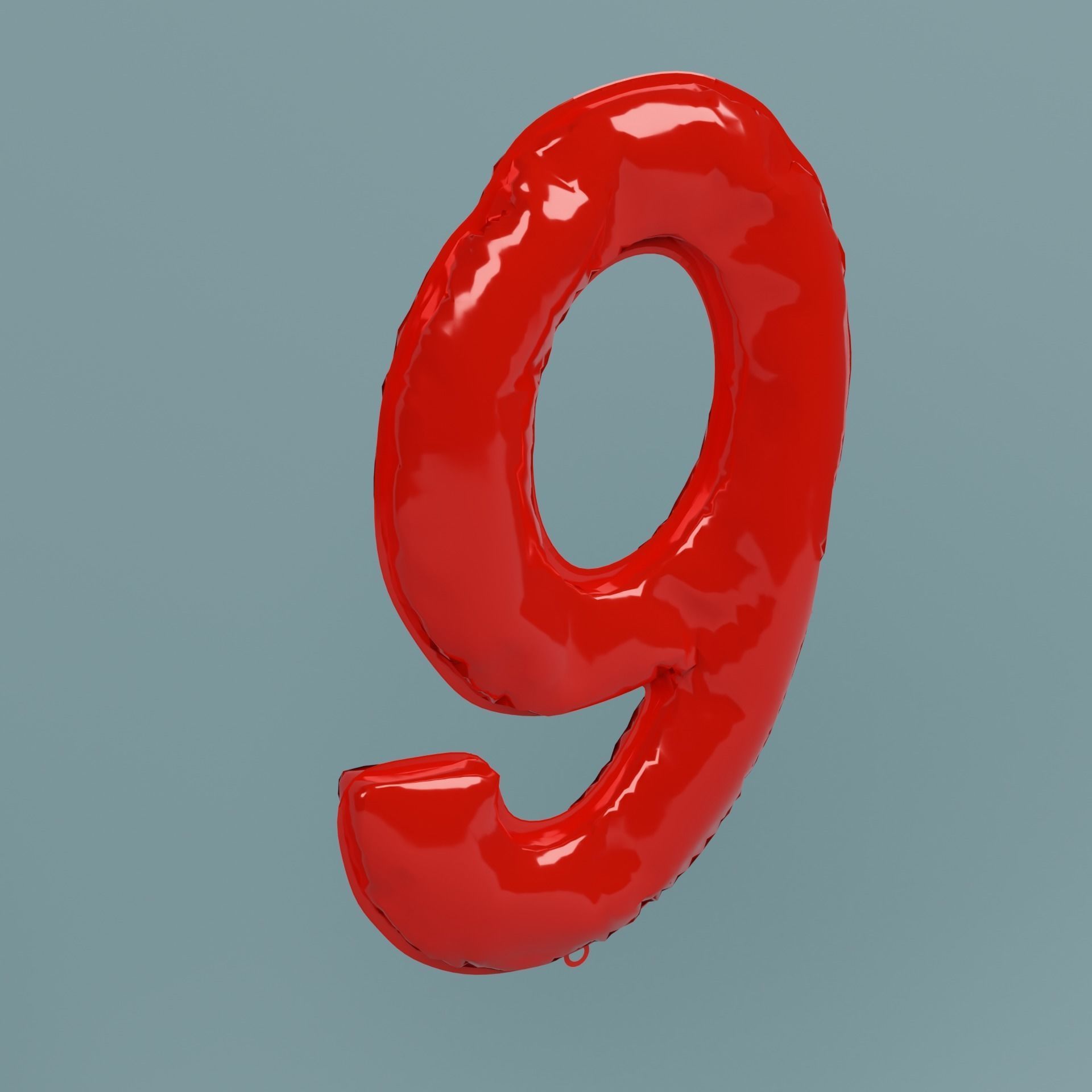 NUMBER 9 BALLOON 3D model_2