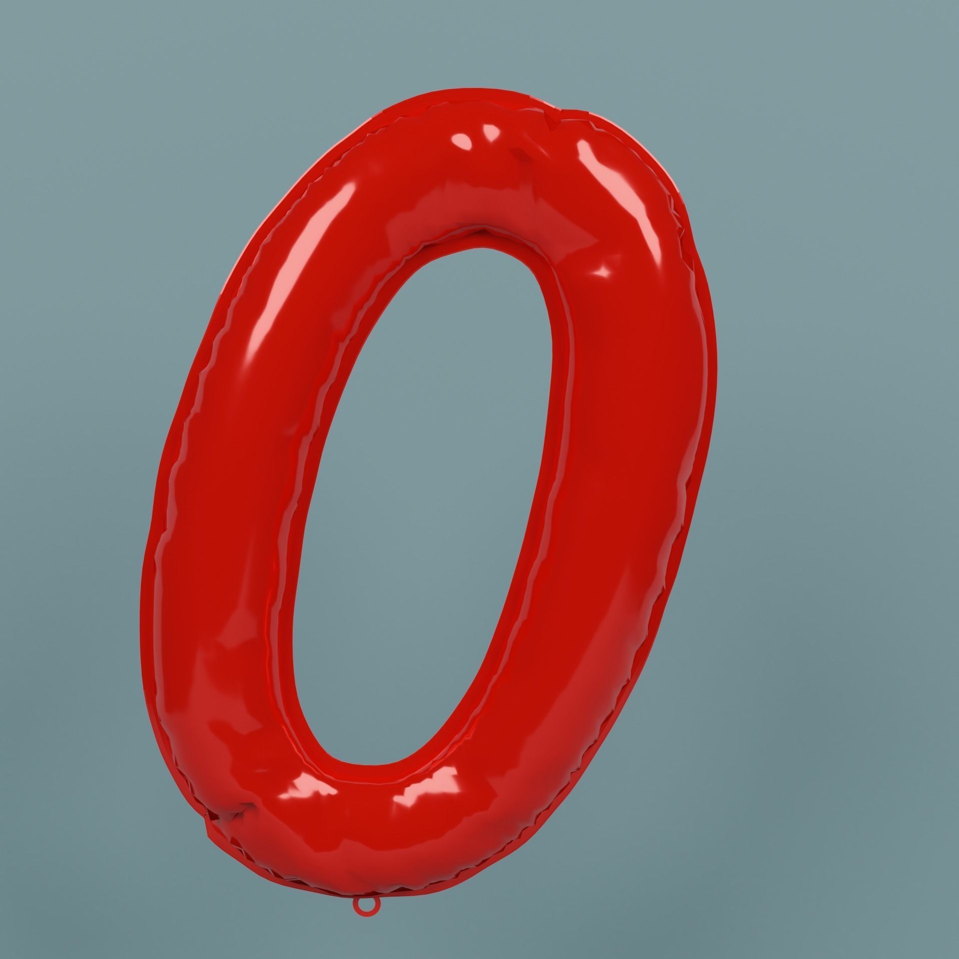NUMBER 0 BALLOON 3D model | CGTrader