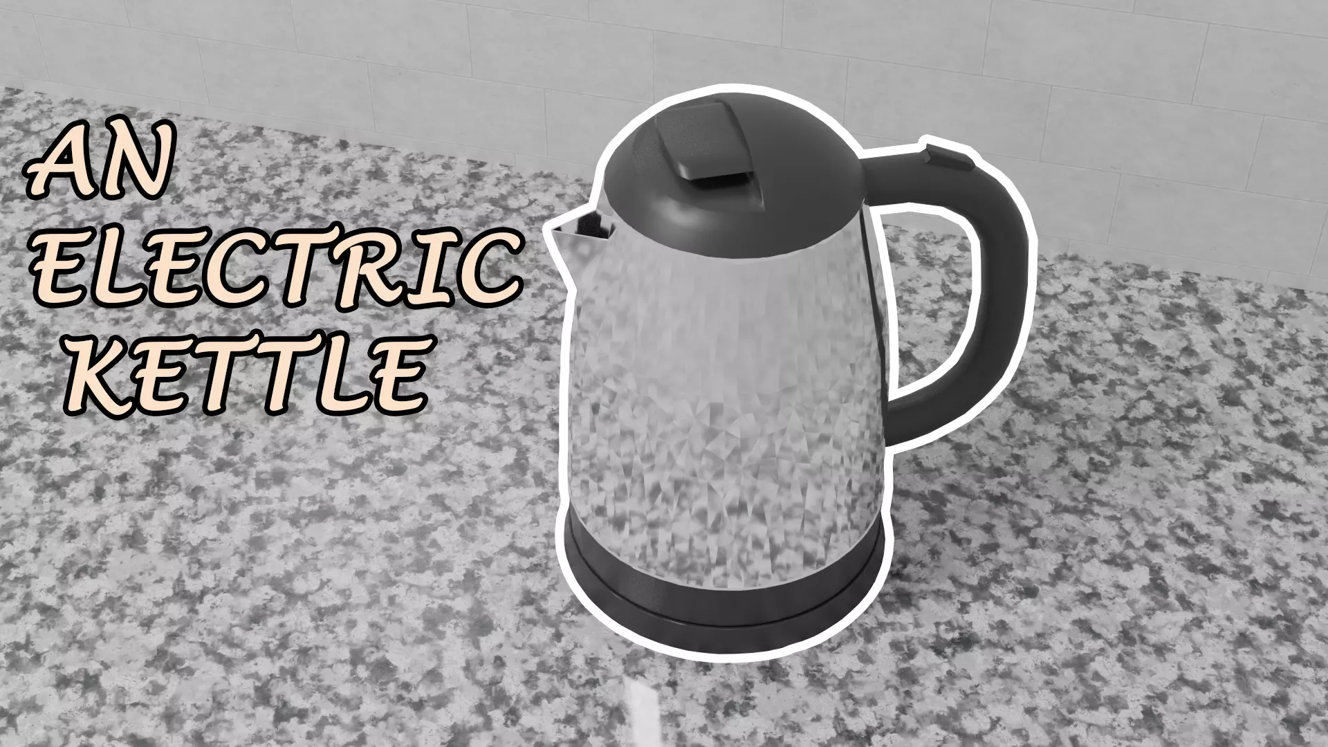An electric kettle Free low-poly 3D model