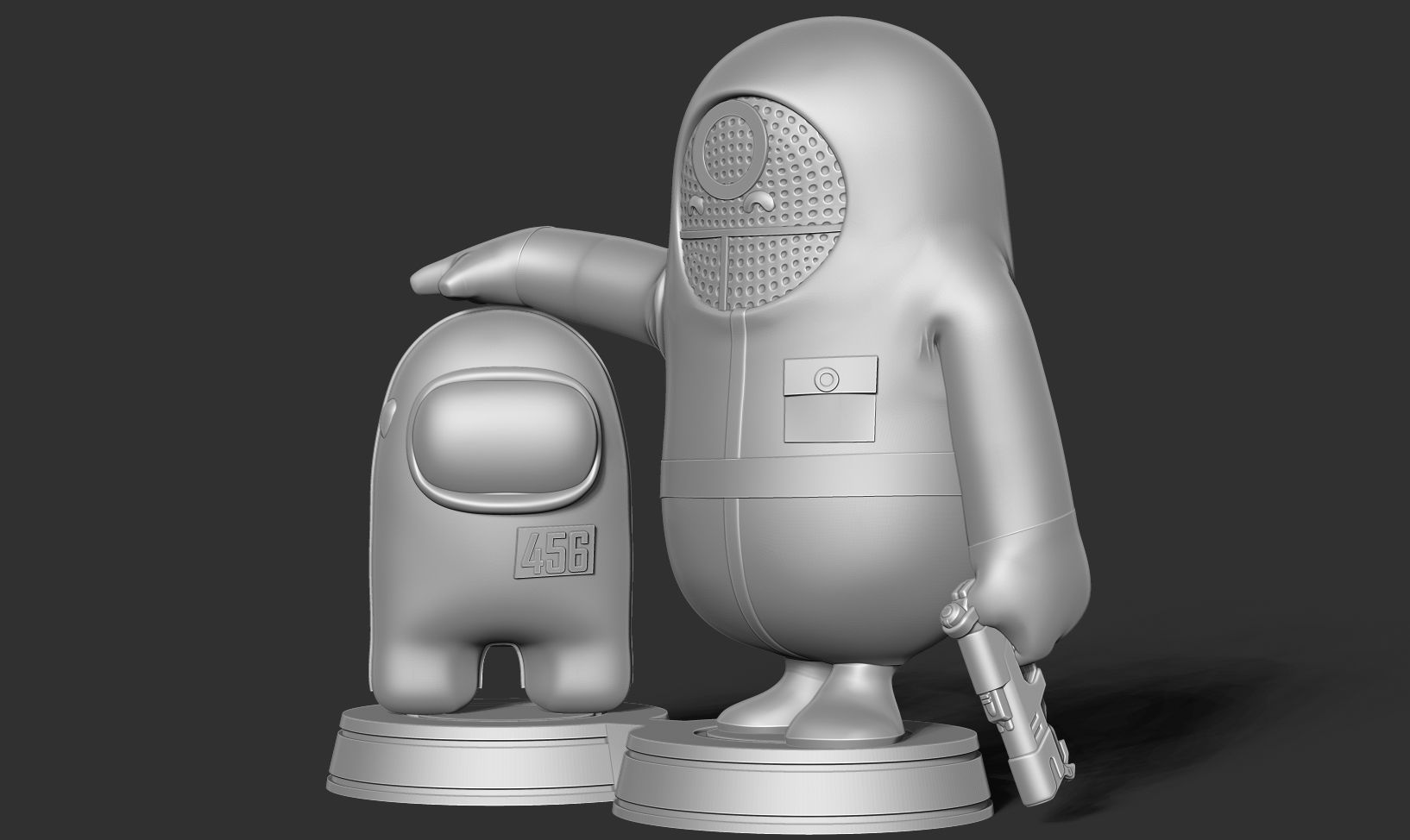 Squid Game - Among us and Fall Guys 3D print model_9