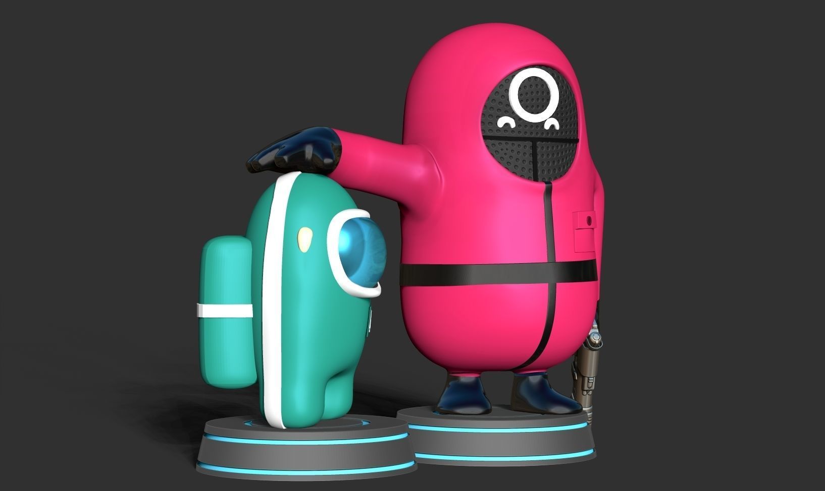 Squid Game - Among us and Fall Guys 3D print model_10