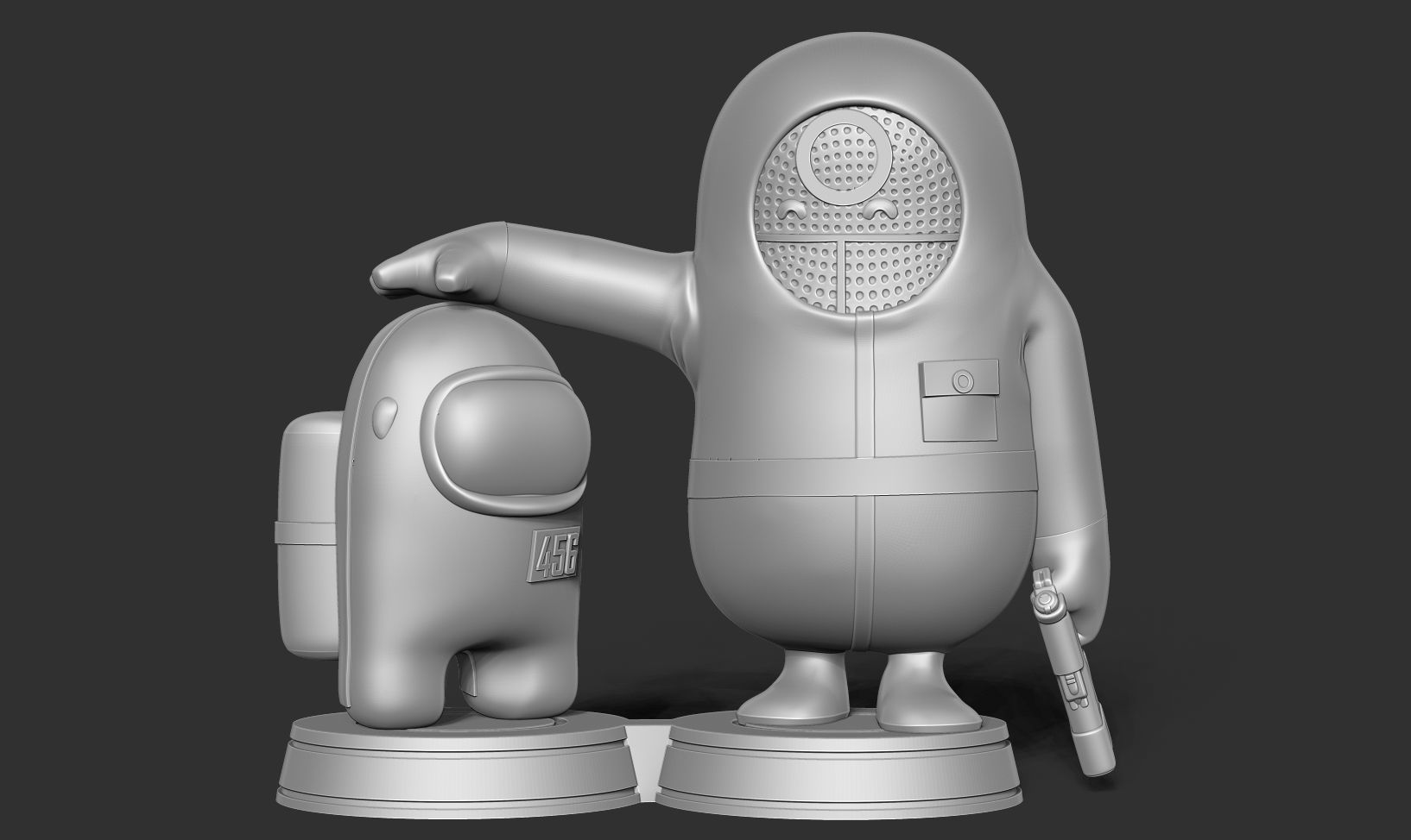 Squid Game - Among us and Fall Guys 3D print model_7