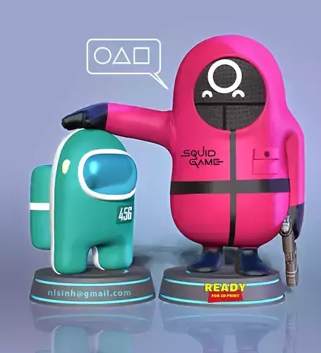 Squid Game - Among us and Fall Guys 3D print model