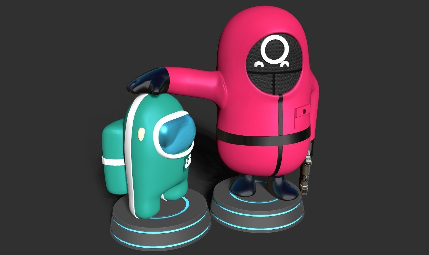 Squid Game - Among us and Fall Guys 3D print model_14