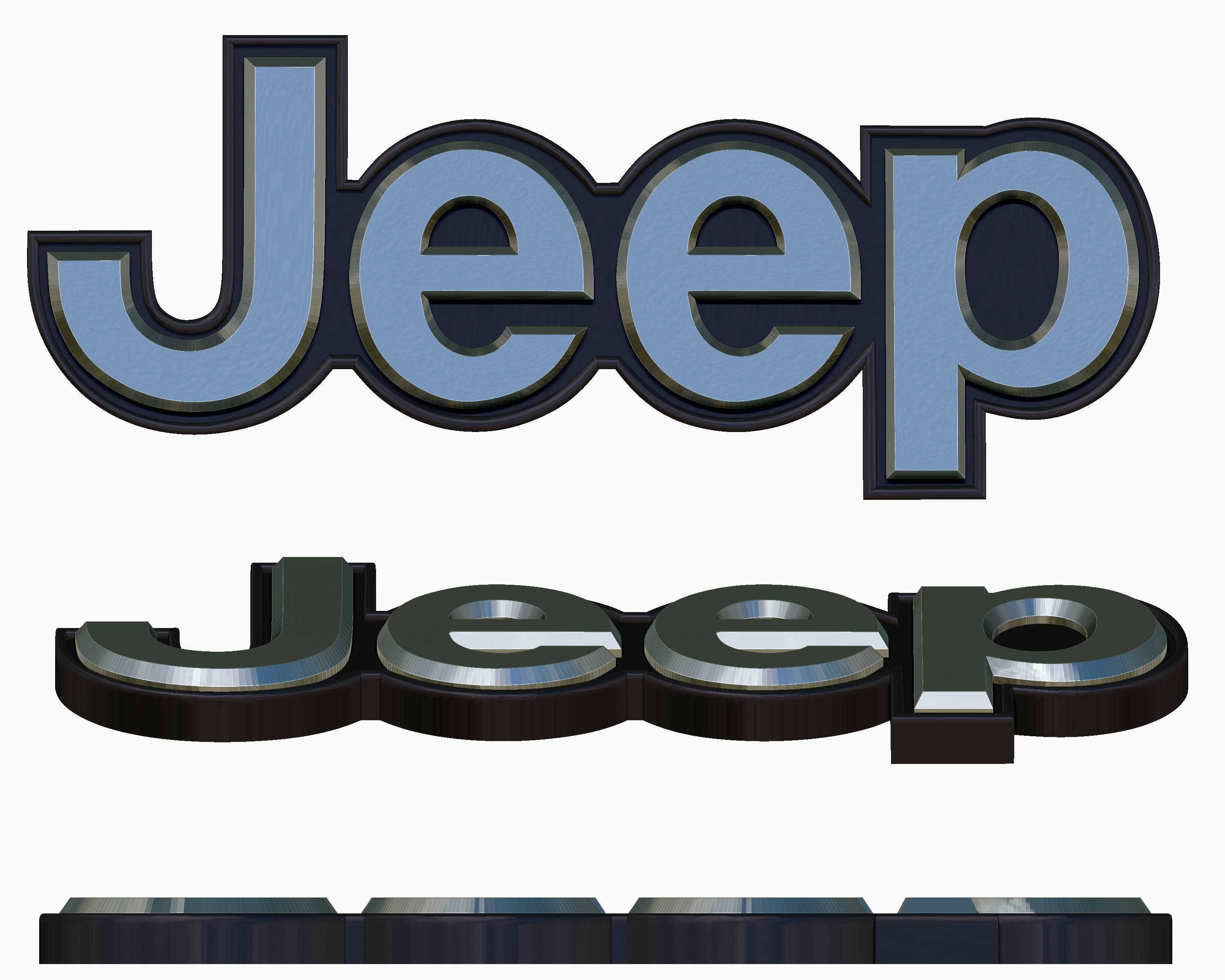 Jeep logo car brand for 3D printer or CNC router 3D model 3D printable ...