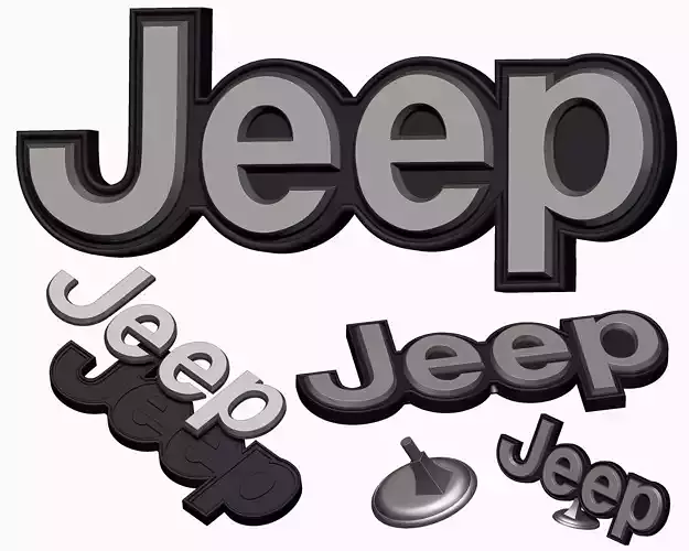 Jeep logo car brand for 3D printer or CNC router
