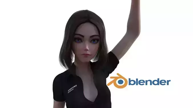 Samanta samsung girl 3D model