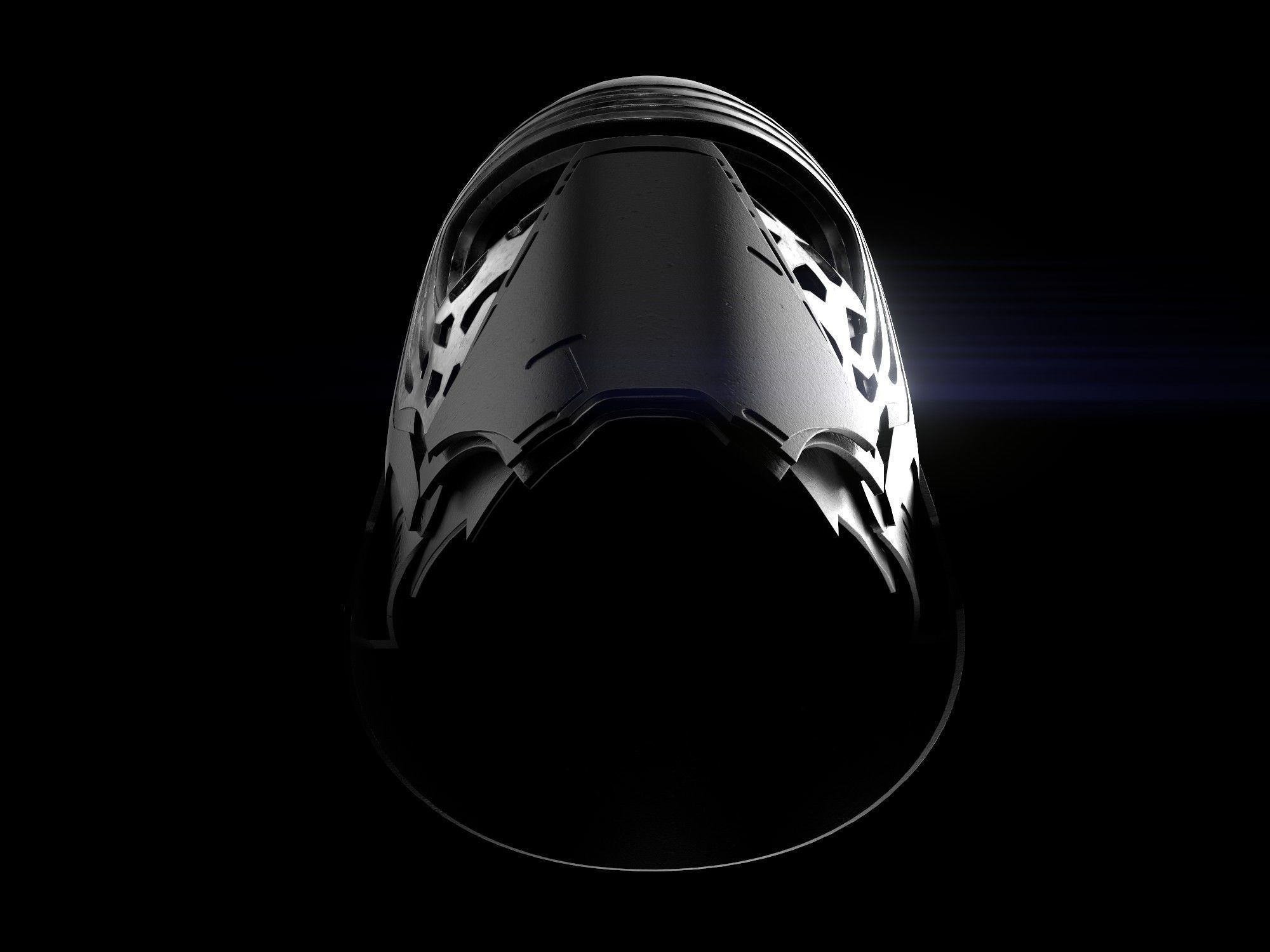 Kylo Ren mask Low-poly 3D model_8