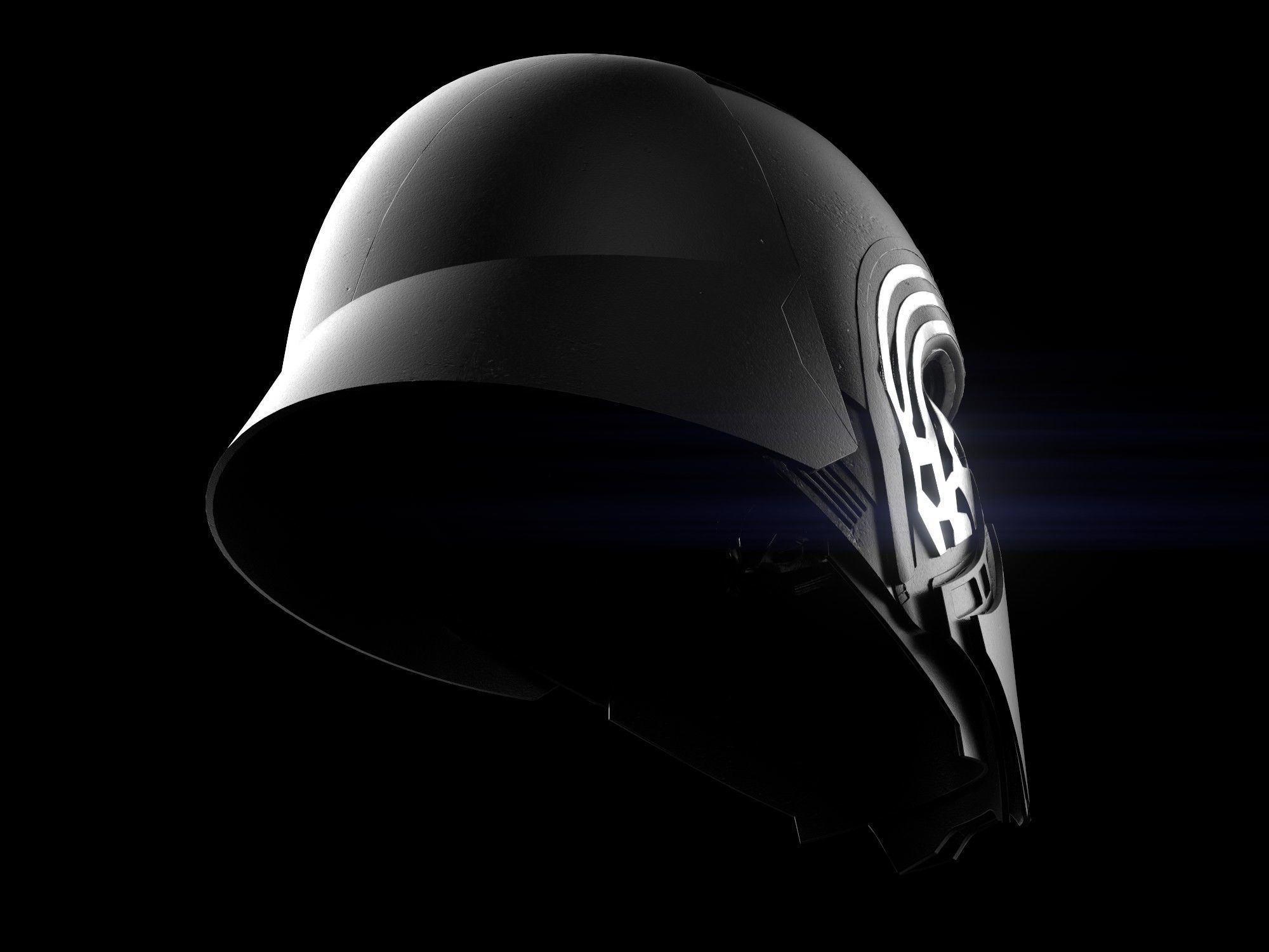 Kylo Ren mask Low-poly 3D model_10