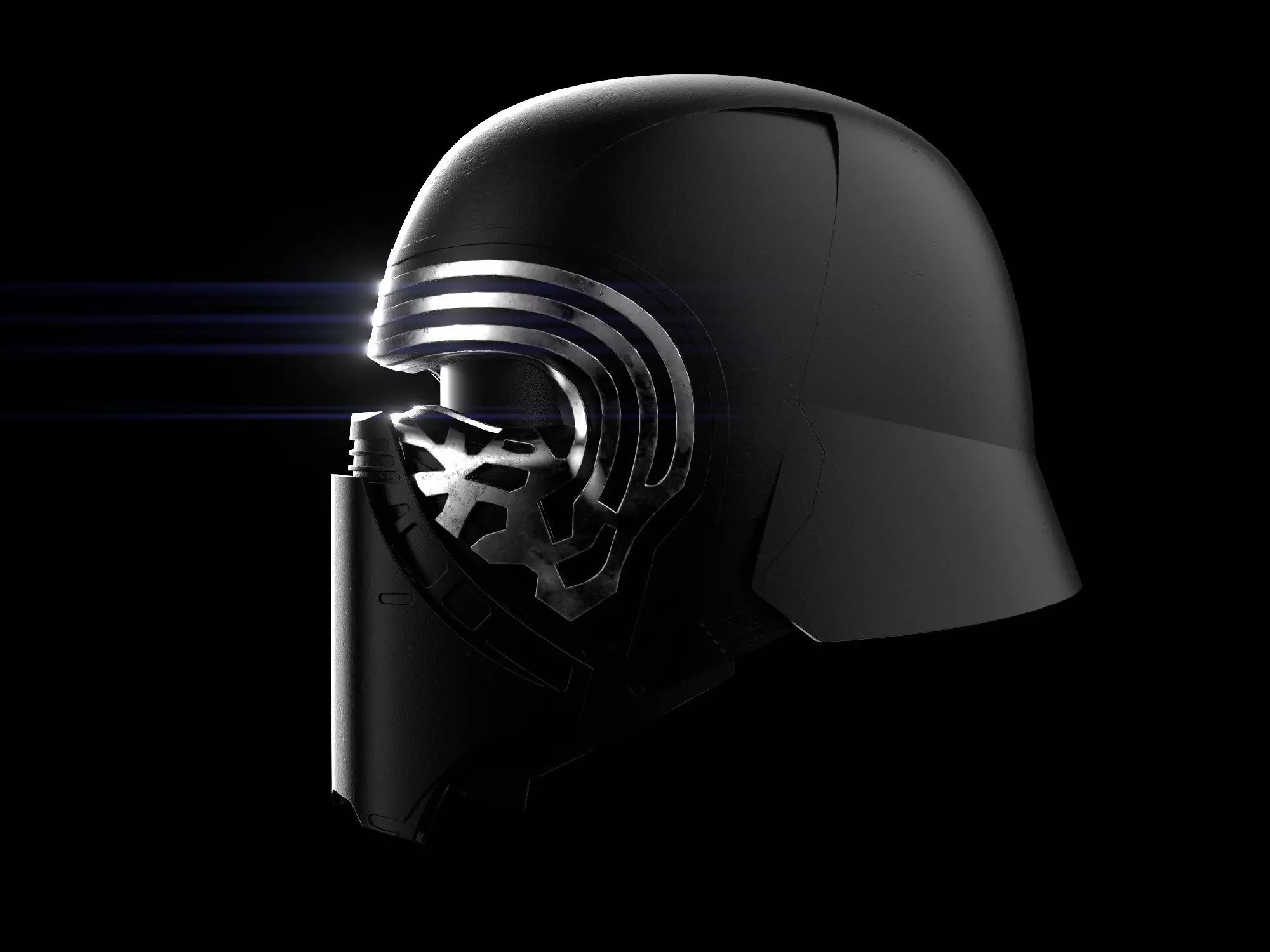 Kylo Ren mask Low-poly 3D model_0