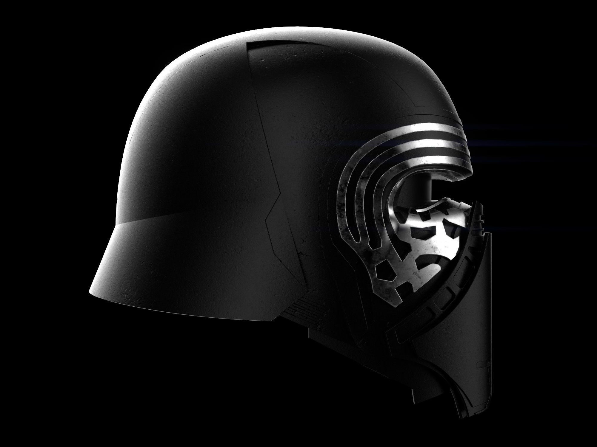 Kylo Ren mask Low-poly 3D model_6