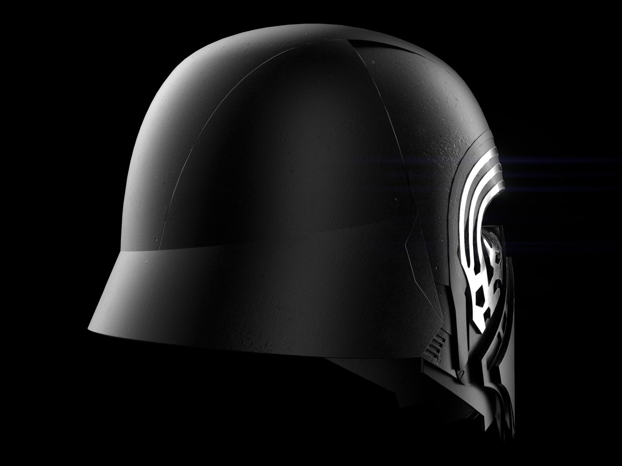 Kylo Ren mask Low-poly 3D model_5