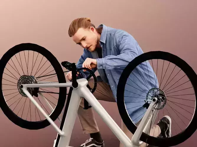 Jorge 12790 - Man Repairing His Bike 