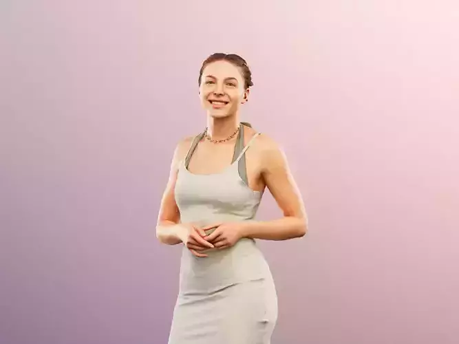 Klara 12619 - Athletic Woman Short Dress Low-poly 3D model
