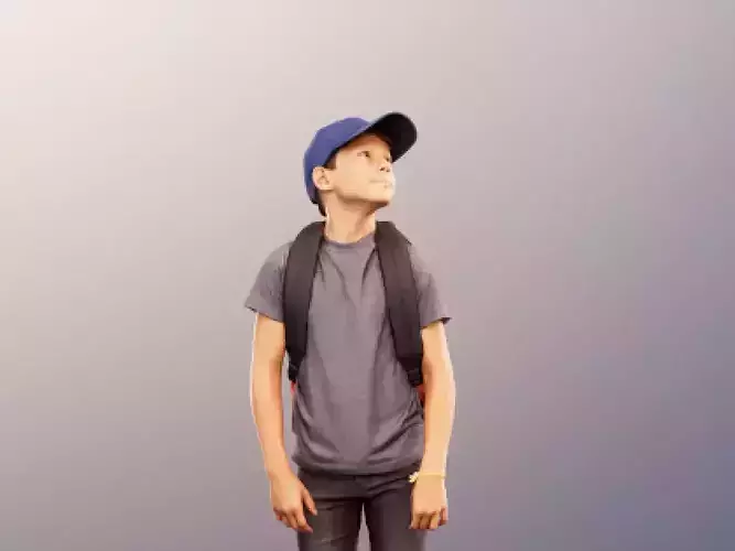Manuel 12351 - Boy Standing With Backpack