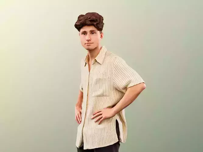 Elijah 12300 - Young Man Standing Hands On Hips