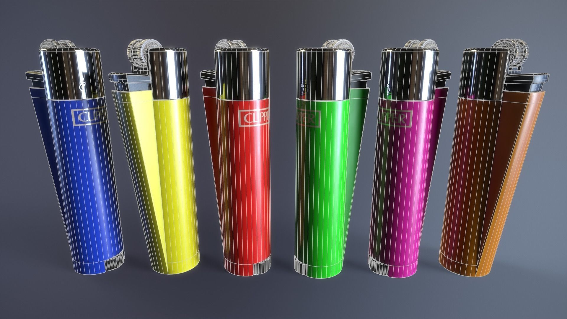 Clipper Lighter 3D model_7