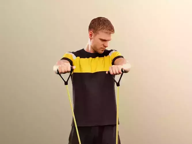 Scott 11992 - Man Making Sport Low-poly 3D model