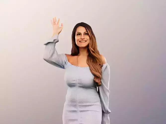 Elli 11961 - Elegant Mediterranian Woman Waving