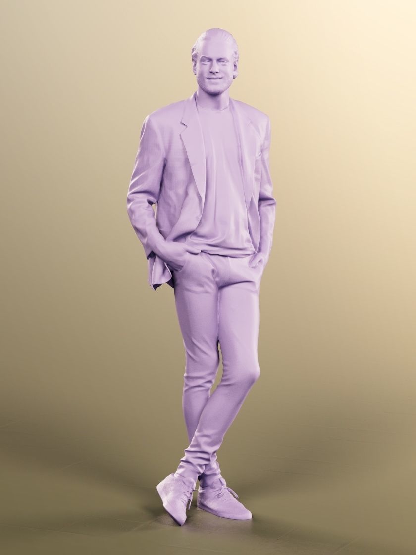 Milo 11466 - Young Man Standing Low-poly 3D model_4