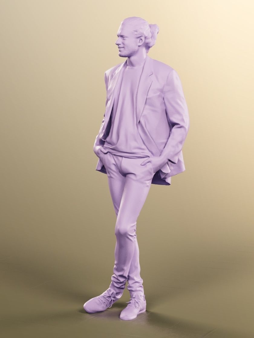 Milo 11466 - Young Man Standing Low-poly 3D model_5