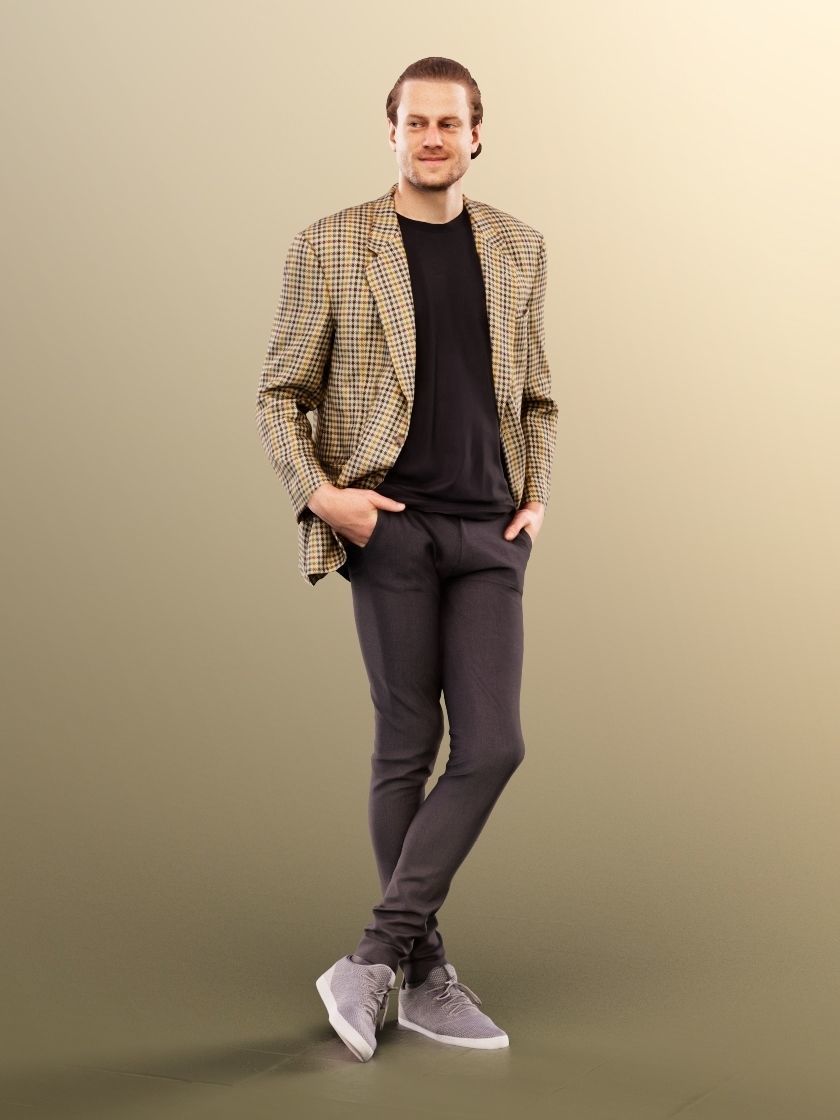 Milo 11466 - Young Man Standing Low-poly 3D model_2