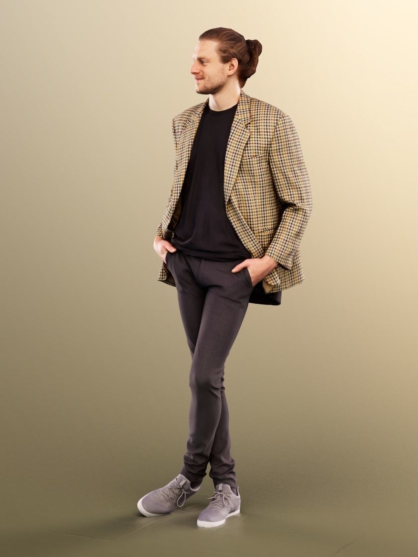 Milo 11466 - Young Man Standing Low-poly 3D model_3