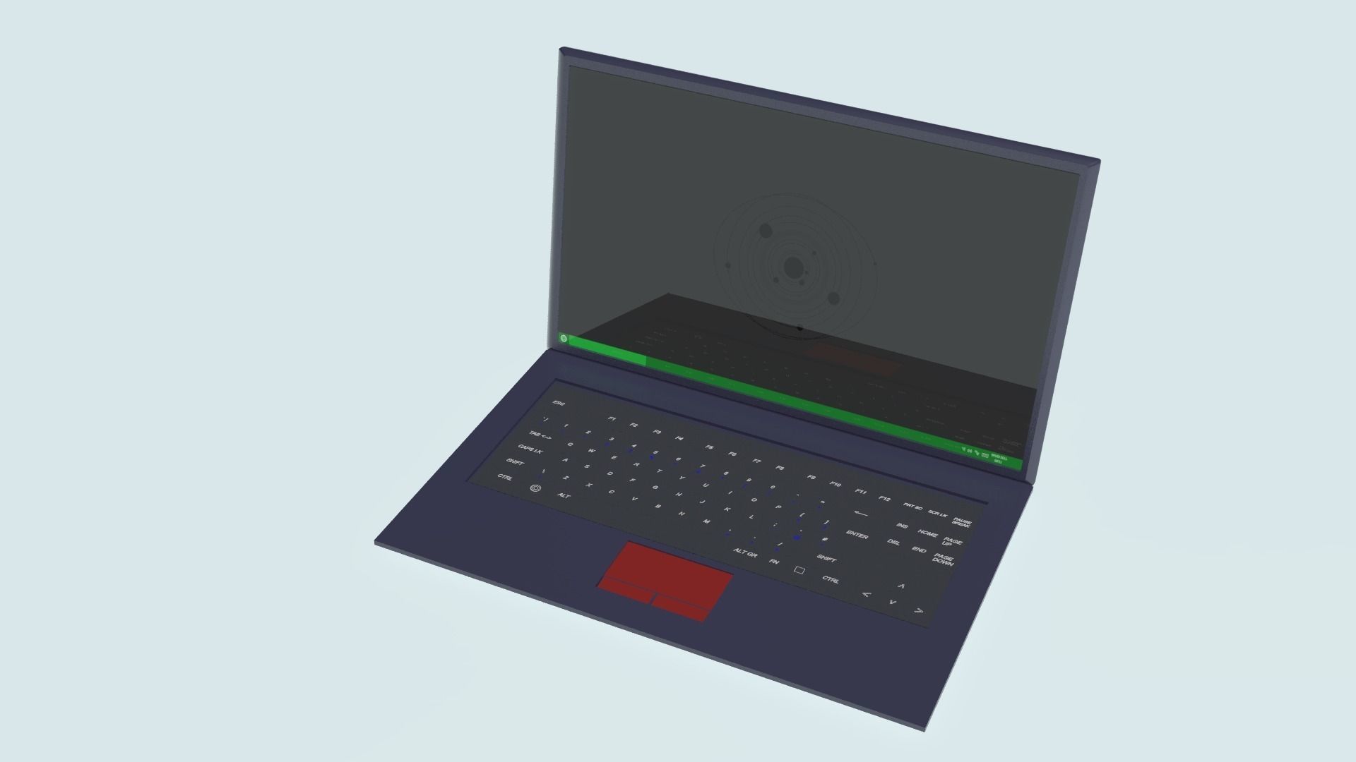 High-end Laptop Free low-poly 3D model