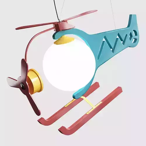 HELICOPTER LAMP Low-poly 3D model
