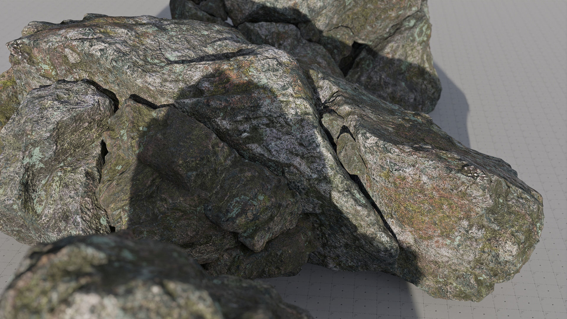 Moss Biome Ground Scatter - 3D AssetKit PBR Low-poly 3D model_41