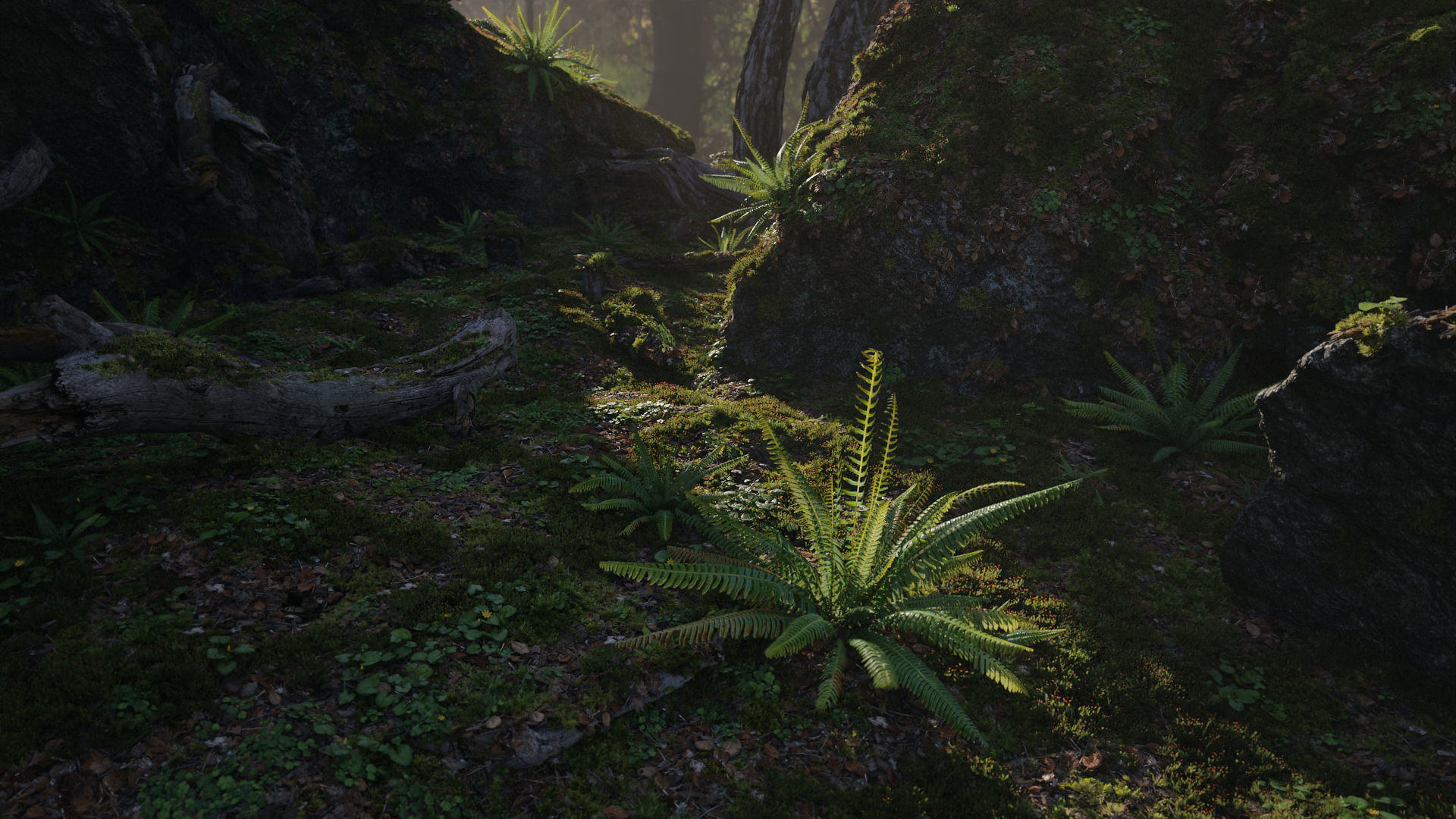 Moss Biome Ground Scatter - 3D AssetKit PBR Low-poly 3D model_47