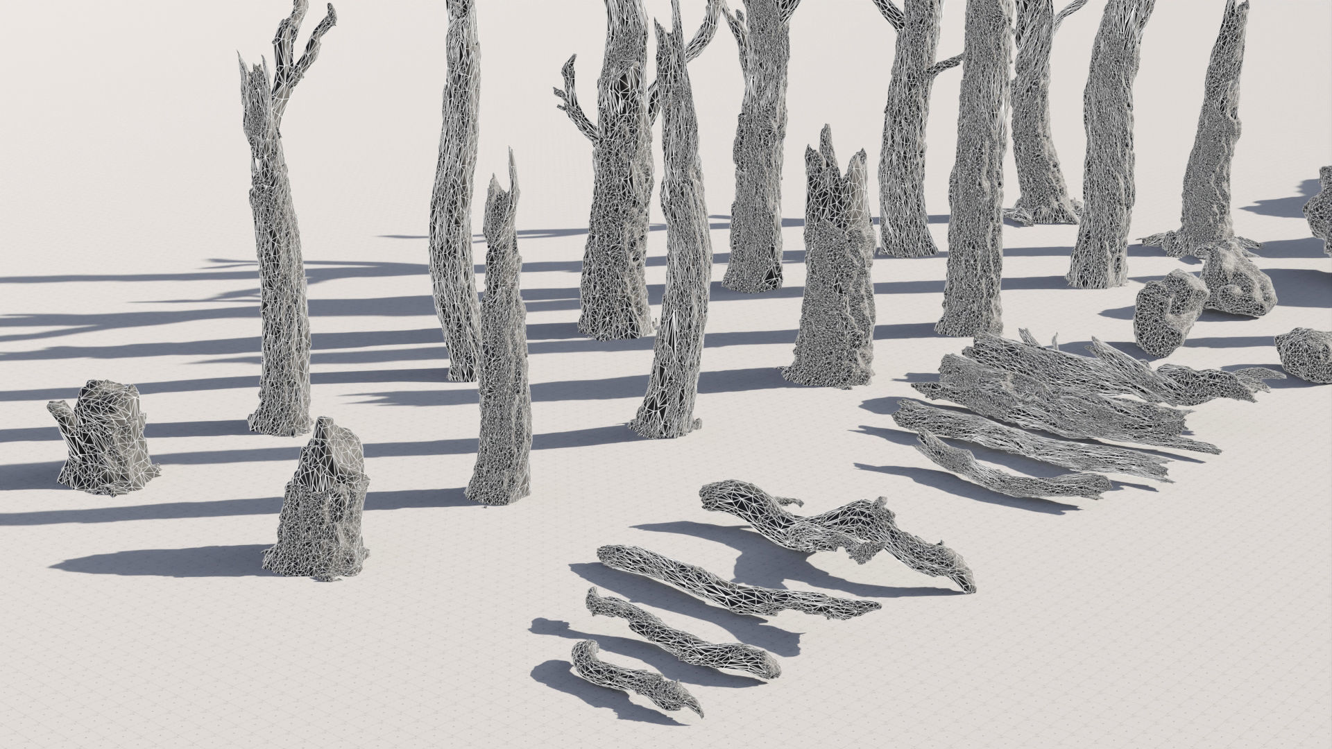 Moss Biome Ground Scatter - 3D AssetKit PBR Low-poly 3D model_42