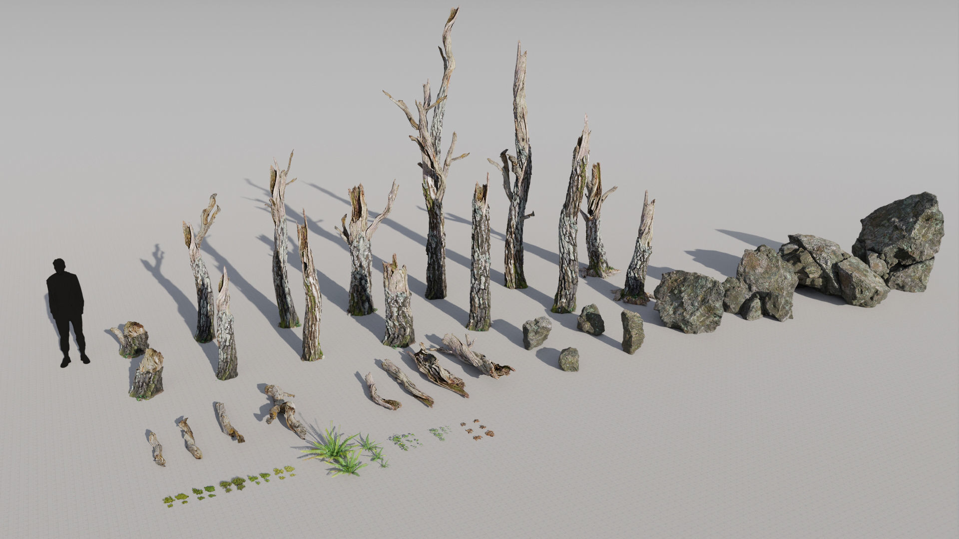 Moss Biome Ground Scatter - 3D AssetKit PBR Low-poly 3D model_4