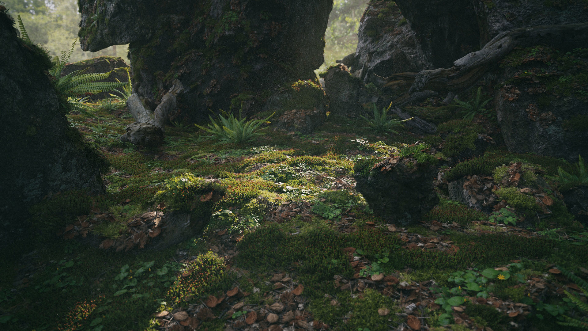 Moss Biome Ground Scatter - 3D AssetKit PBR Low-poly 3D model_15