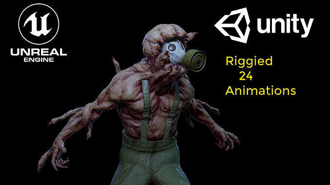 Mutant Trooper Low-poly 3D model