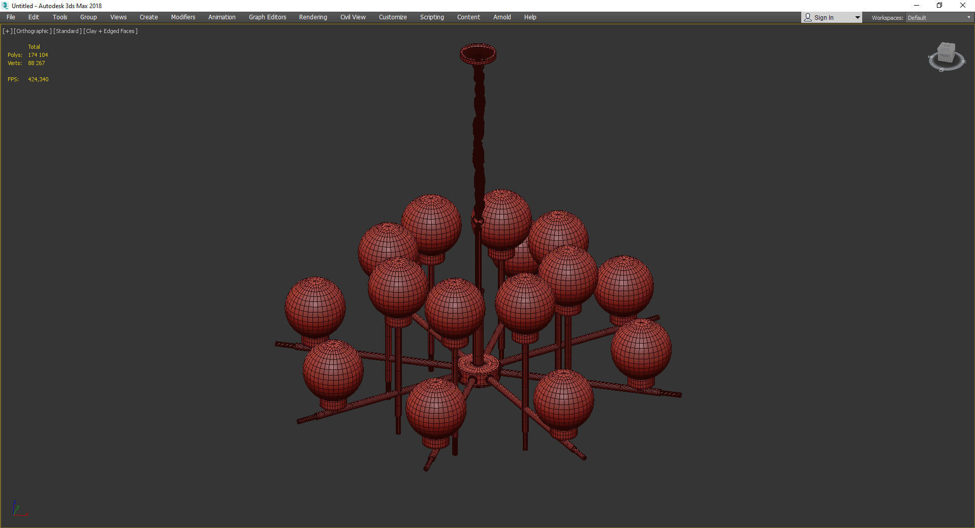 CLEAR BRASS TURIN Low-poly 3D model_3