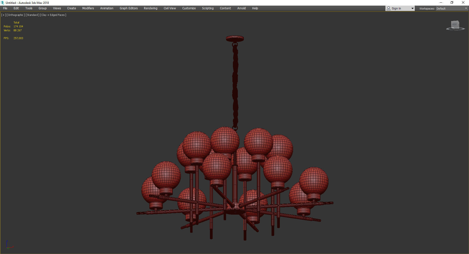 CLEAR BRASS TURIN Low-poly 3D model_2