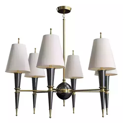 VERSAILLES CHANDELIER WITH PAINTED SHADE Low-poly 3D model