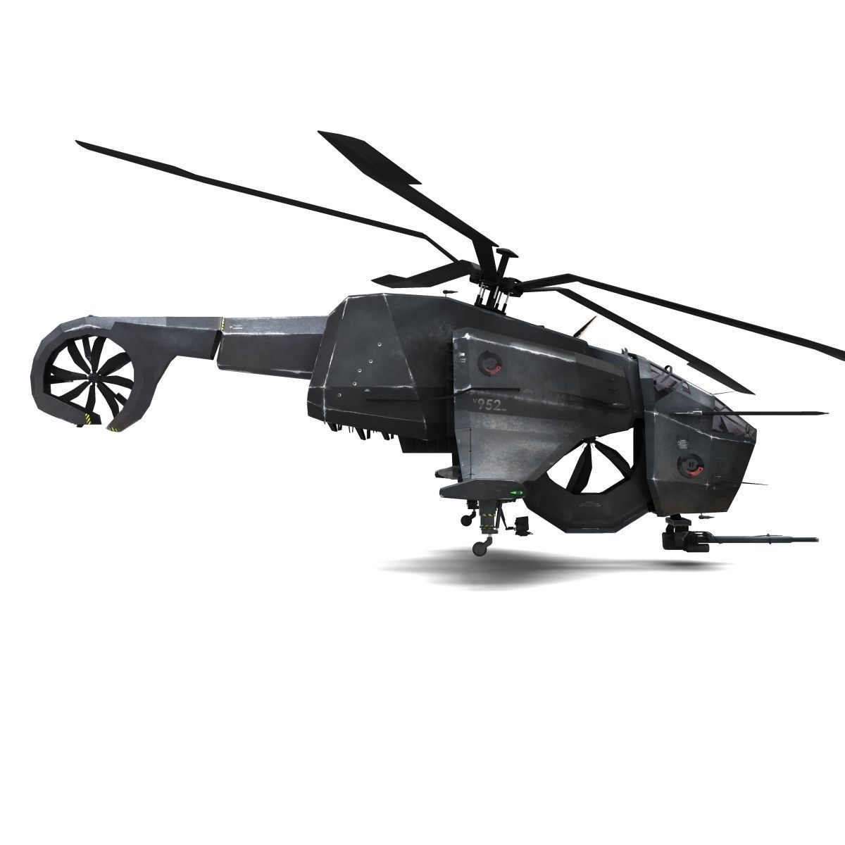 Combine Helicopter - Hunter-Chopper 3D model_8