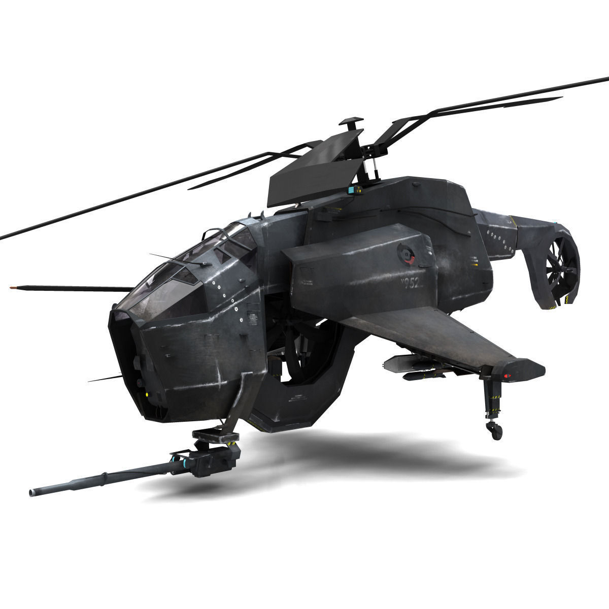 Combine Helicopter - Hunter-Chopper 3D model_3
