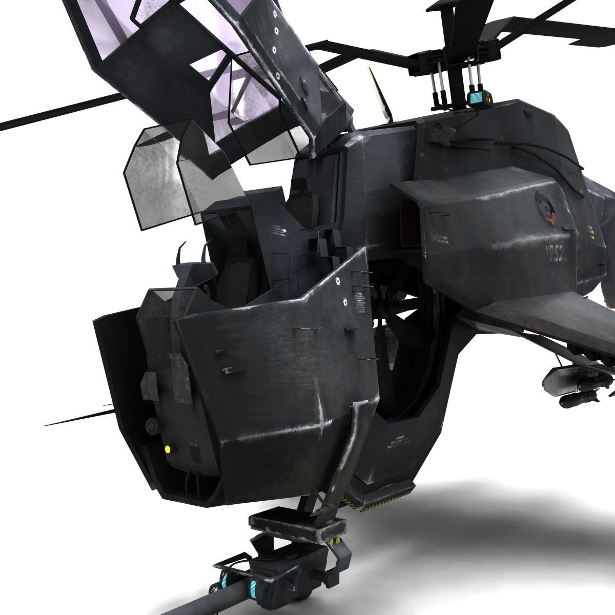 Combine Helicopter - Hunter-Chopper 3D model_17