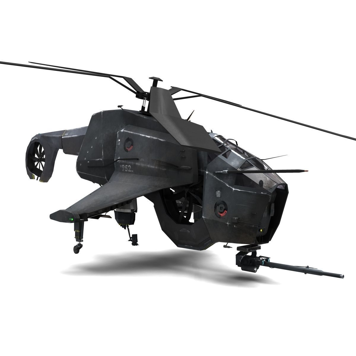 Combine Helicopter - Hunter-Chopper 3D model_9
