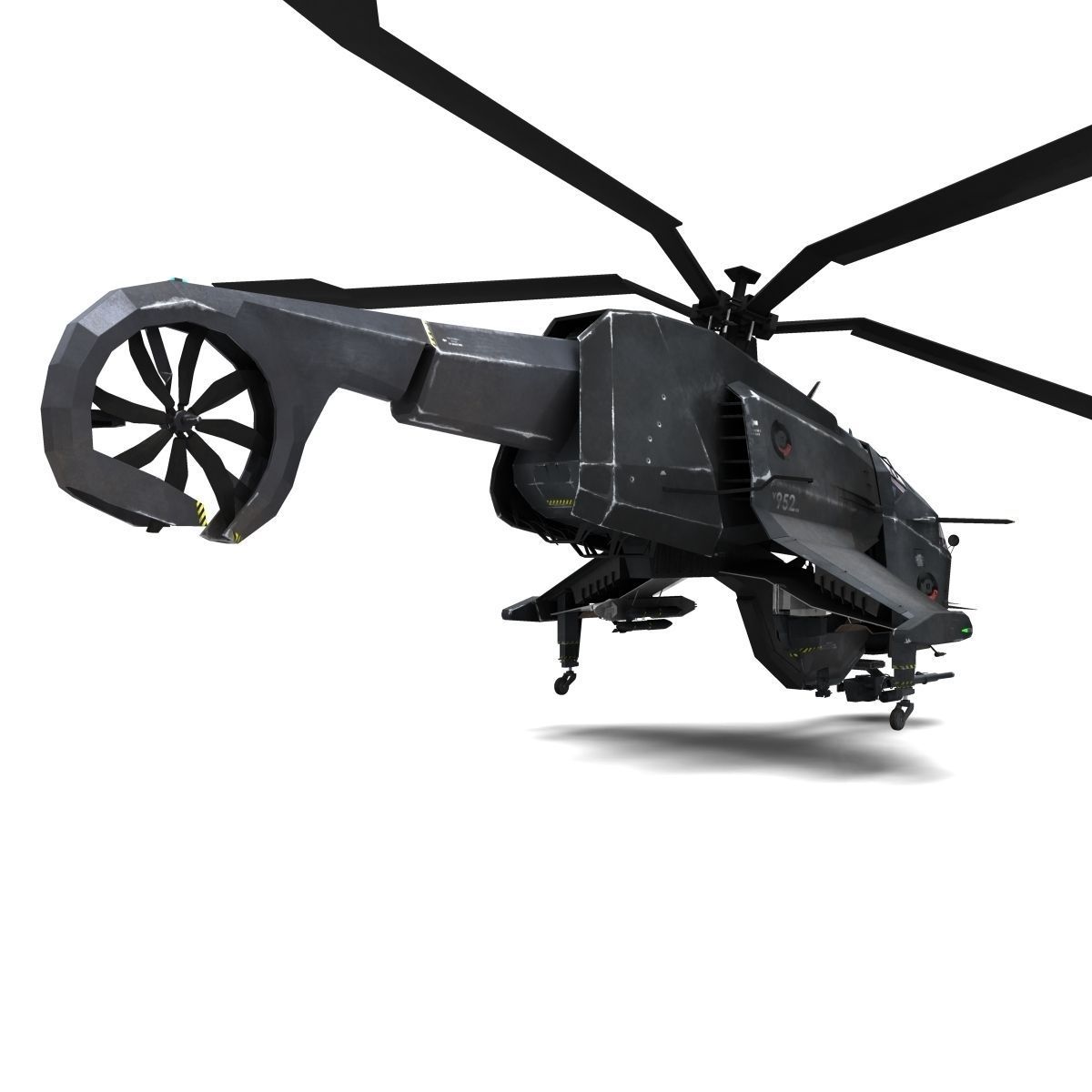 Combine Helicopter - Hunter-Chopper 3D model_7